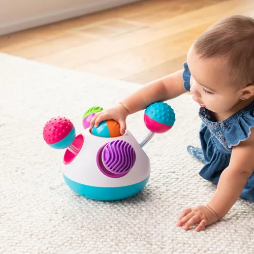 Vista 4 de Fat Brain Toys Klickity - Juguetes sensoriales para bebés de 1 año en adelante, actividades de desarrollo temprano multitextura para estimulación