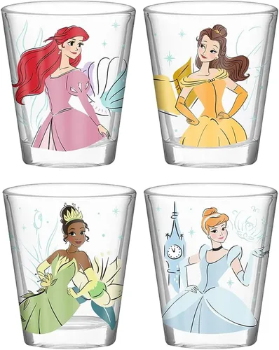 Vista 21 de Silver Buffalo Disney Una película Goofy - Juego de 4 mini vasos con personajes de Goofy, Max Goof, Roxanne y Bobby Zimuruski, 1.5 onzas