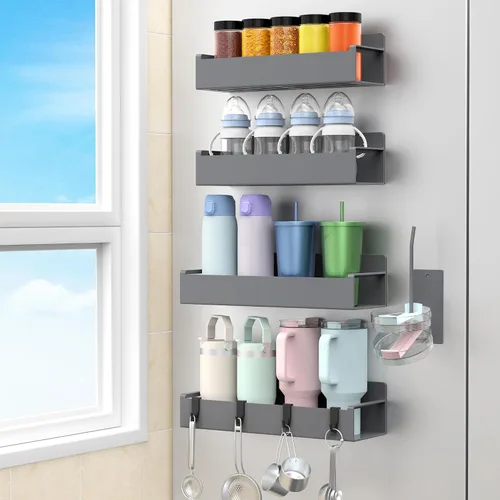 Vista 16 de HuggieGems Soporte Magnético para Botella de Agua para Refrigerador, Organizador de Portavasos para Stanley y Tumbler para Cocina, Paquete de 6