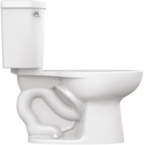 Vista 7 de American Standard 2462016.020 Cadet Asistente de presión de dos piezas con inodoro áspero de 12 pulgadas, parte delantera alargada, 1.6 GPF