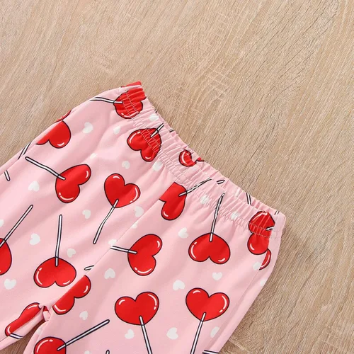 Vista 33 de FIOMVA Conjunto de ropa de 3 piezas con estampado de corazón para bebé recién nacida, para el día de San Valentín