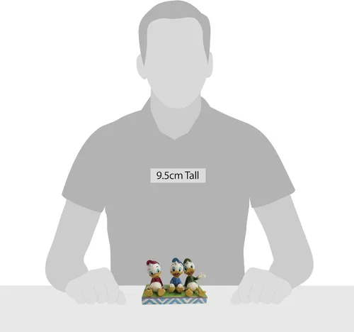 Vista 5 de Enesco Jim Shore Disney Traditions Huey Dewey y Louie - Figura sentada de 6.5 pulgadas