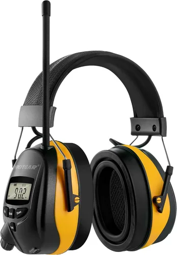 Vista 11 de Auriculares de radio AM FM mejorados con Bluetooth 5.4, orejeras de seguridad NRR de 25 dB para reducción de ruido, auriculares digitales