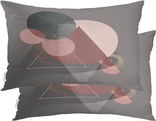 Vista 55 de Abstract Geometric Forms Throw Pillow Covers, Aesthetic Modern Art Cushion Cases Digital Blended Hidden Zipperl Decorative Pillow Covers Square