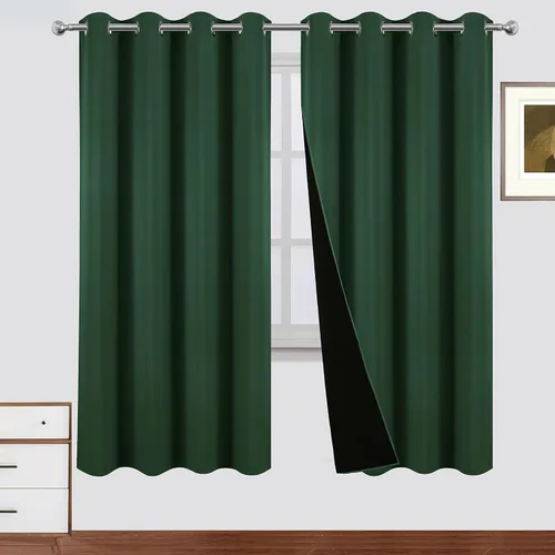 Vista 53 de LEMOMO Cortinas 100% opacas de 38 x 54 pulgadas, 2 paneles de oscurecimiento con aislamiento térmico para dormitorio