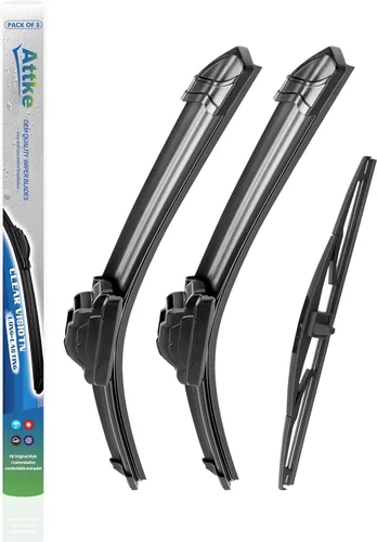 Vista 26 de ATTKE Limpiaparabrisas para Todo Clima, 15" + 15" Delanteros y 13" Trasero para Jeep Wrangler 2008-2018, Estilo OE Genuino (3 Limpiaparabrisas)