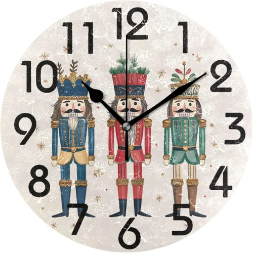 Vista 32 de Pretty Sping Flowers Birdhouse Family Birds Reloj de pared redondo, 10 pulgadas, analógico, silencioso, sin tictac, para el hogar, cocina, sala