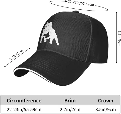 Vista 5 de Gorra de béisbol American Bully unisex clásica ajustable Sandwich gorra de béisbol gorra de camionero