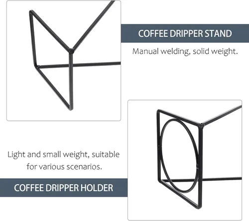 Vista 5 de Soporte de goteo para verter sobre el gotero, fabricante de filtro de café, soporte para taza de filtro, soporte para colador de té para cafetera
