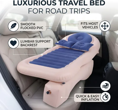 Vista 4 de SUNGOOYUE Car Air Mattress Universal Fit (Blue)
