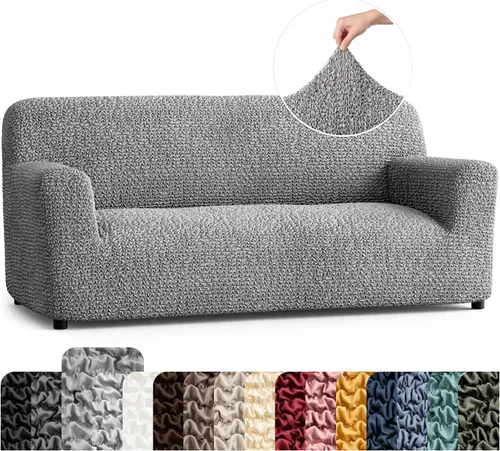 Vista 38 de PAULATO BY GA.I.CO. Funda para Silla - Funda para Sillón - Funda para Sillón - Funda de Tela Suave - Protector de Muebles Elegante de Ajuste Ceniza