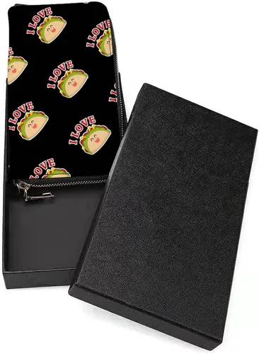Vista 3 de I Love Tacos - Cartera larga para hombre con tarjetero con cremallera y bolsillo para monedas