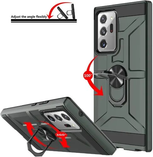 Vista 5 de Jeylly Funda para Galaxy Note 20 Ultra 5G, con [paquete de 2] protector de pantalla suave y [2 unidades] protector de lente de cámara, carcasa