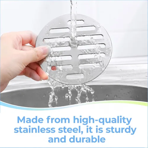 Vista 3 de 3.9 Inch Shower Drain Cover Round Showers Drains Strainer Grid