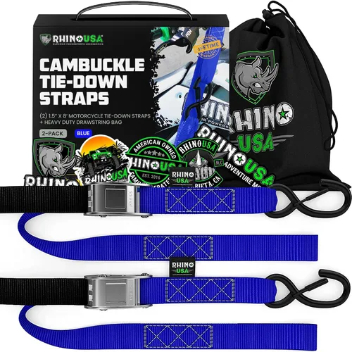 Vista 9 de Rhino USA Cambuckle - Correas de amarre para motocicleta Negro