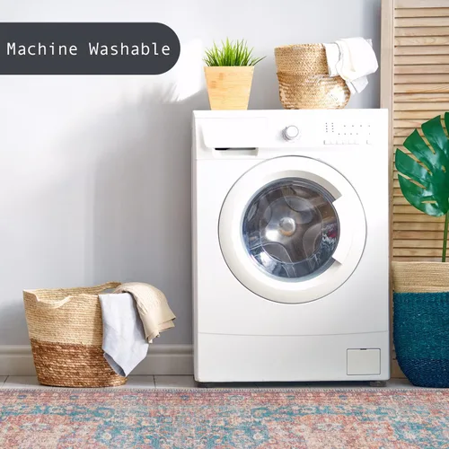 Vista 154 de GLN Rugs Traditional Collection - Alfombra de felpilla lavable a máquina, tradicional lavable, antideslizante, alfombra de felpilla de pelo corto
