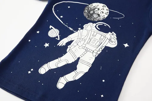 Vista 5 de Pijamas cortas de 2 piezas para niños pequeños, ropa de dormir de tiburón de tren, 100% algodón, pijamas de dinosaurio para niños pequeños, ropa