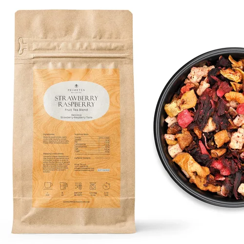 Vista 9 de Prime Tea Grandma's Fruit Basket – Exquisita fruta tisana, hojas sueltas orgánicas de primera calidad, deliciosa mezcla de té de hierbas, natural