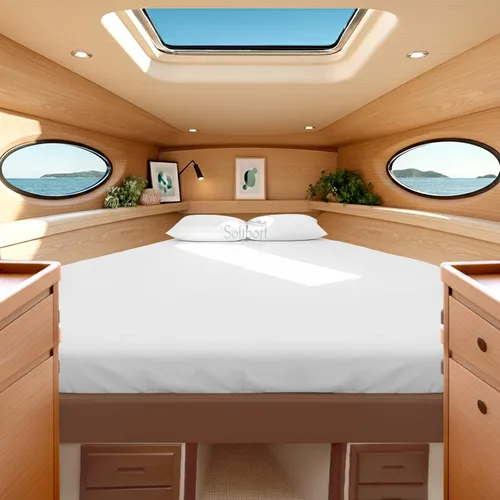 Vista 14 de Universal V Berth - Juego de sábanas de 4 piezas para barco, 100% algodón egipcio, la mejor ropa de cama de barco V, se adapta a colchones de hasta