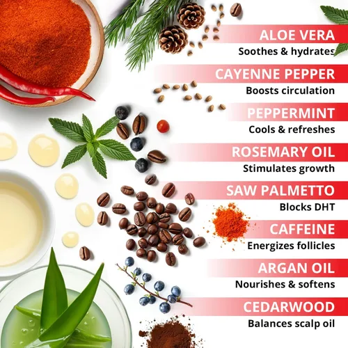 Vista 3 de Acondicionador Saw Palmetto y Cayena, acondicionador espesante para adelgazar el cabello, crecimiento del cabello, fortalecimiento del cabello