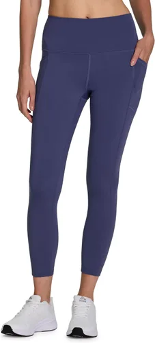 Vista 18 de RBX Leggings activos de cintura alta a prueba de sentadillas hasta el tobillo para mujer, leggings de yoga 7/8 con bolsillos 7/8 rojo polvoriento
