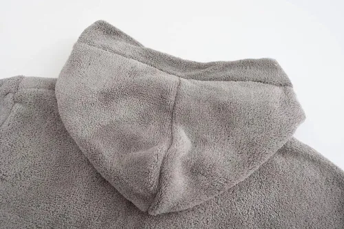 Vista 4 de Bata de baño para niños, con capucha, suave Terry100% toalla de algodón, bata para niñas y niños, bata de algodón