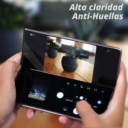 Vista 4 de Whitestone Dome [1 juego de 3 piezas] para Galaxy Z Fold 3 Protector de pantalla de alta calidad antigolpes, transparente HD, película EPU