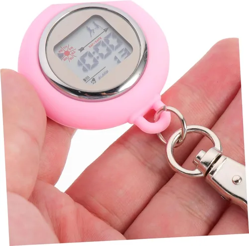 Vista 2 de Mikikit 2 unids cronómetro de bolsillo broche de entrenamiento luminoso partido árbitro mini cubierta temporizador temporizador digital deportes