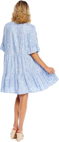 Vista 4 de Mud Pie Vestido de manga corta con volantes para mujer Aster