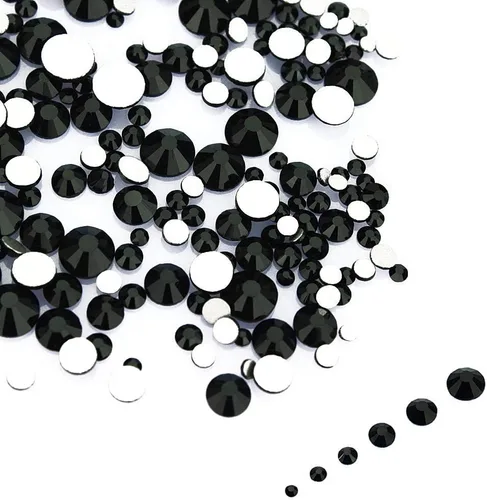 Vista 8 de LolliBeads Piedras redondas de resina para uñas con parte trasera plana y cristales acrílicos.