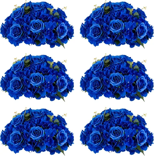 Vista 25 de BLOSMON Bolas de Flores Artificiales Centros de Mesa de Boda 2 Piezas 11.8" Lila Flores Falsas Rosa Hortensia Arreglo de Bolas Centro de Mesa