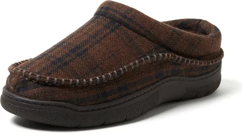 Vista 16 de Dearfoams Pantuflas Thompson de espuma viscoelástica para hombre Negro