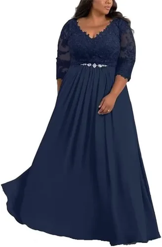 Vista 4 de Mother of The Bride Dresses for Wedding Lace Plus Size Wedding Guest Dress V Neck Mother of The Groom Dresses