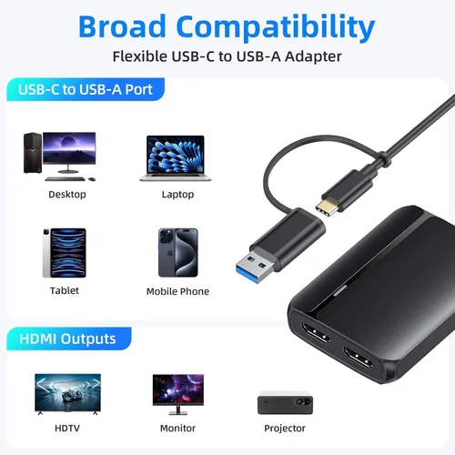 Vista 4 de Estación de acoplamiento, 18 en 1 USB C Docking Dtation 3 monitores para laptop Windows/MacBook Pro/Air/Thunderbolt 3 Dock con carcasa SSD 3 HDMI