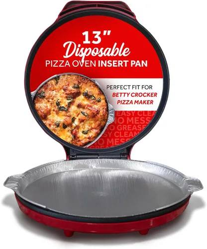 Vista 6 de 12" Pizza Oven Insert Pan (5-Pack) - Disposable Aluminum Liner for Countertop Pizza Makers, Fits Betty Crocker Pizza Maker, Piezano & More