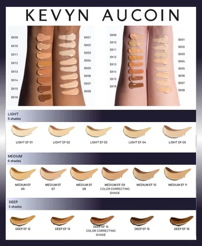 Vista 4 de Kevyn Aucoin The Sensual Skin Enhancer - Disponible en 16 tonos: unifica el tono de la piel. Fundación todo en uno, corrector, resaltado y contorno.