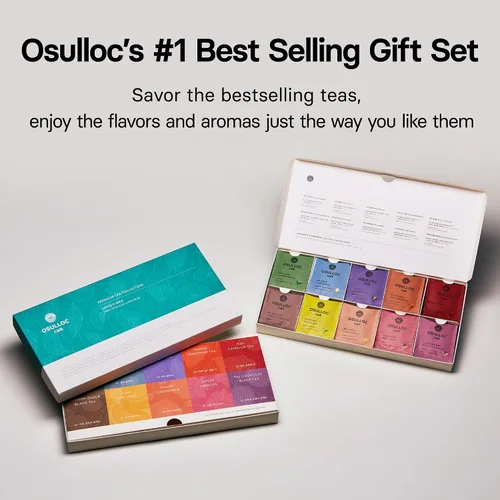 Vista 4 de OSULLOC Colección de té premium (40 unidades, 10 sabores x 4 ea) y variación de té "O" (36 unidades, 6 tipos x 6 ea)