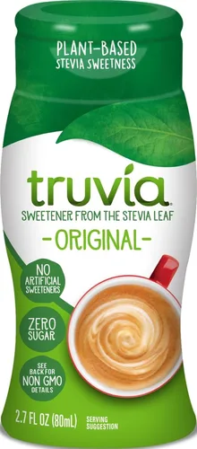 Vista 11 de Truvia Edulcorante líquido de stevia, caramelo, botella de 2.7 onzas líquidas Caramel flavor; water, stevia & natural flavor; 67 servings; 1/4 tsp
