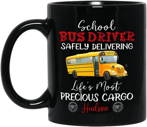 Vista 11 de A Truly Amazing Bus Driver Is Hard To Find, Difficult To Part With & Impossible To Forget Coffee Mug, Personalized Name School Bus Drivers Coffee