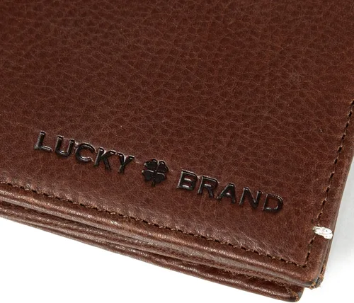 Vista 3 de Lucky Brand Men's Bifold Wallet ID Window Card Slots Genuine Leather Organization Durable Stylish