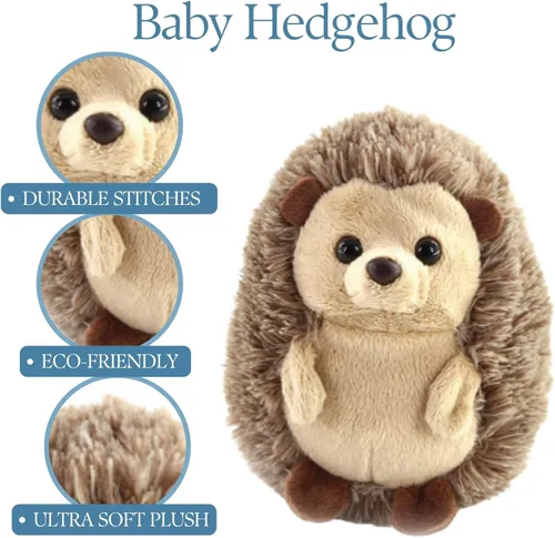 Vista 9 de The Petting Zoo Peluche de Erizo Animal de Peluche, Regalos para Niños, Wild Onez Babiez Animales de Fauna Salvaje, Juguete de Peluche de Erizo de 6