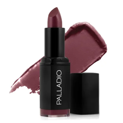 Vista 7 de Palladio Lápiz labial mate herbal, rosa bella, cremoso y cobertura completa de larga duración, 0.16 onzas bella rosado