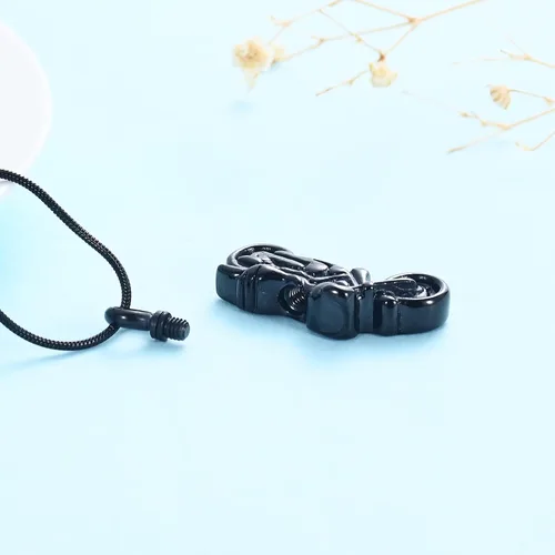 Vista 24 de Imrsanl Joyería de cremación para cenizas, motocicleta, automóvil pequeño, collar de urna de tractor para cenizas para hombres, recuerdo