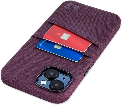 Vista 13 de Dockem Funda para tarjetas para iPhone 15 con placa de metal integrada para montaje magnético y 2 bolsillos para tarjetas: Cartera Luxe M2, piel