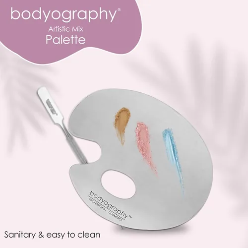 Vista 2 de Bodyography - Paleta de mezcla de artistas de acero inoxidable para mujer, 1 paleta