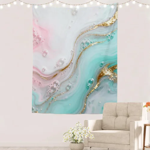 Vista 39 de Batmerry Abstract Repeat Polyester Tapestry, Tiled Directional Lightweight Wall Hanging High-Definition Print Backdrop For Dorm Room Bedroom Living