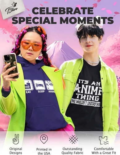 Vista 7 de Tstars Divertida sudadera con capucha Otaku para adolescentes y mujeres, sudadera con meme de anime japonés, regalo para fanáticos del manga