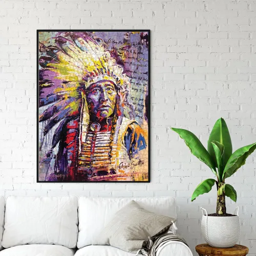 Vista 3 de Anatolian Puzzle - Chief Seattle, rompecabezas de 1000 piezas, #1104