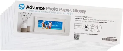 Vista 7 de Papel fotográfico HP Advanced, brillante, 4x6 pulgadas, 100 hojas.
