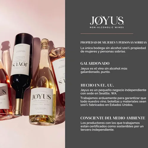 Vista 8 de JØYUS Vino tinto sin alcohol, Cabernet Sauvignon desalcoholizado, 25.4 fl